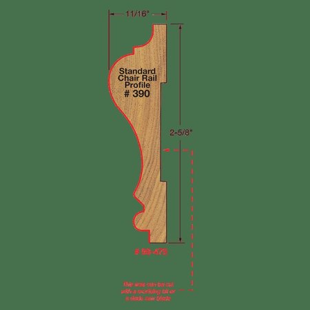 Freud Chair Rail Bit, 1-11/16" dia. 99-475