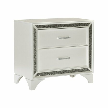 Homelegance Salon Night Stand, White 1572W-4