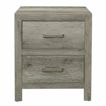 HOMELEGANCE Mandan Bedroom Night Stand, Grey 1910GY-4