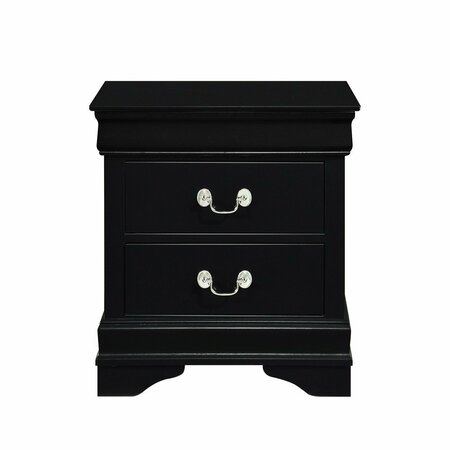 HOMELEGANCE Mayville Night Stand, Black 2147BK-4