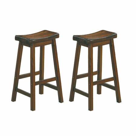 HOMELEGANCE Saddleback 29in Stool, Cherry 5302C-29