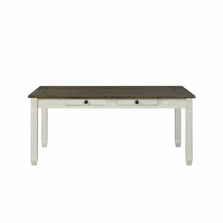 HOMELEGANCE Granby Dining Table, White 5627NW-72