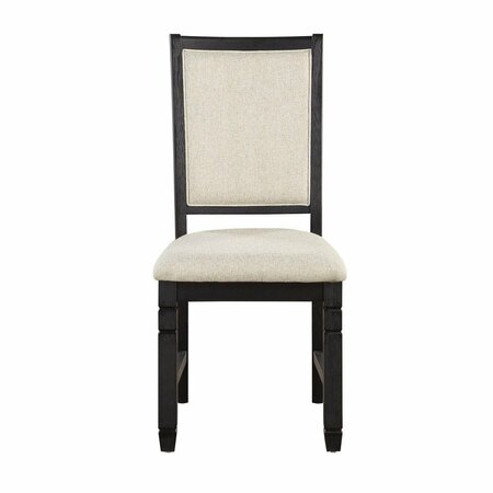 HOMELEGANCE Asher Side Chair, Black 5800BKS