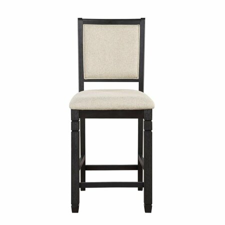 HOMELEGANCE Asher Counter Height Chair, Black 5800BK-24