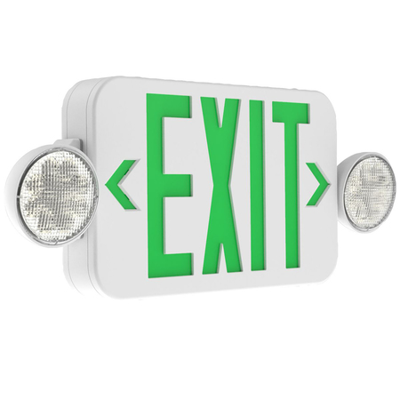Compass LED Exit Sign / Emergency Light Combo, Self-Diagnostics, CCGSD ...