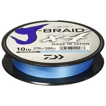 Daiwa 10 lb J-Braid X4 Island Blue Braided Line - JB4U10-150IB