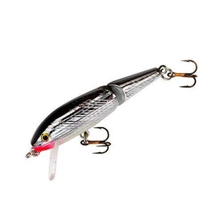 Rebel Jointed Minnow Lure, 1 78, 332 Oz, SilverBlack Floating