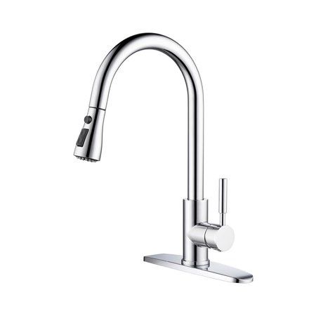 Kibi Single Handle Pull Down Kitchen Faucet F102CH | Zoro