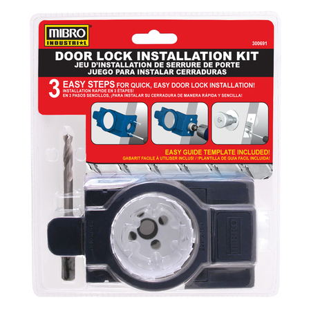 MIBRO Bi-Metal Door Lock & Deadbolt Installation Kit for Wood & Metal Doors 300691