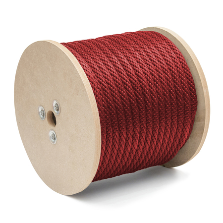 KINGCORD 5/8 in. x 200 ft. Red Solid Braid Polypropylene Derby Rope 302641TV