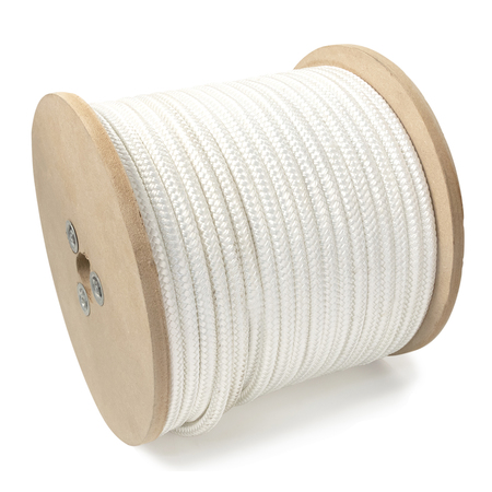 KINGCORD 1/2 in. x 275 ft. White Double Braid Polyester Rope 403331