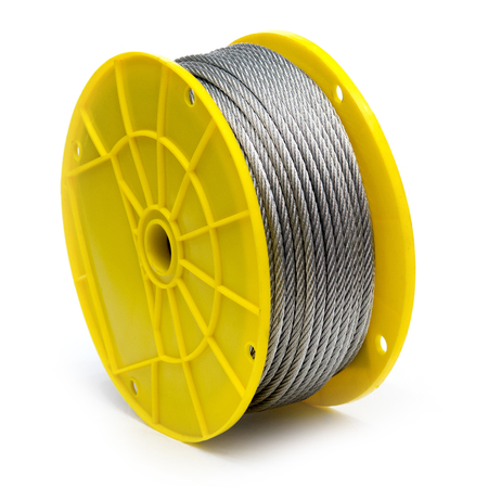 KINGCHAIN 1/4 in. x 250 ft. Galvanized Aircraft Cable - 7x19 Construction 504902