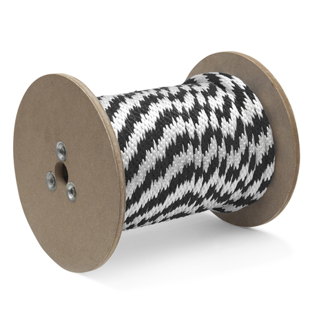 Kingcord 5/8 in. x 200 ft. Black/White Solid Braid Polypropylene Derby Rope 644961TV