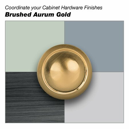 Richelieu Hardware 7 9/16-inch (192 mm) Center to Center Aurum Brushed Gold Traditional Cabinet Pull BP8695192158