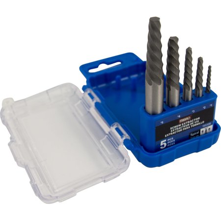 RICHELIEU HARDWARE (5-Piece) Spiral Flute Screw Extractor Kit 155120BLUE