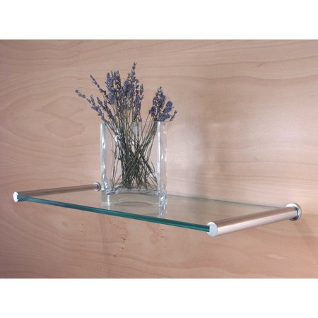 Richelieu 1 Pair 200 mm Glass Shelf Support  Stainless Steel 156200170