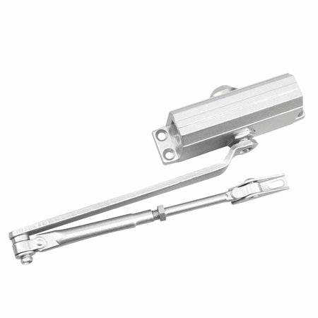 RICHELIEU 1600 Series Fixed Power Door Closer, Satin Aluminum, 180 Door closer 1600SI21BC