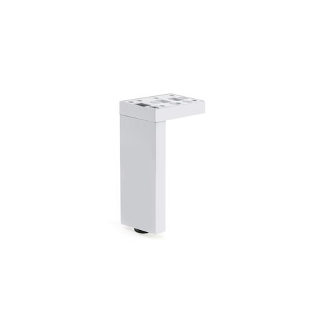 RICHELIEU HARDWARE Adjustable Contemporary Versatile T or L Shaped Furniture Leg, 5 29/32 in (150 mm), Glossy White 205150030