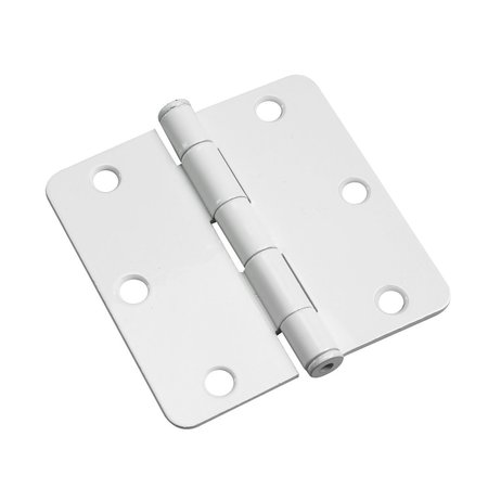 RICHELIEU 2Pack 3 12inch 89 mm Full Mortise Butt Hinge  14 Radius, White 2821WB