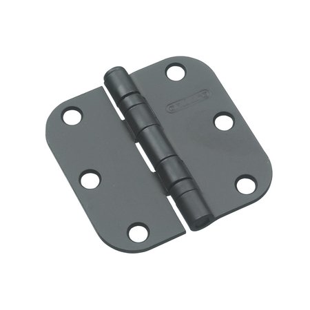 RICHELIEU 2Pack 3inch 76 mm Full Mortise Ball Bearing Butt Hinge, Black 41820FBB