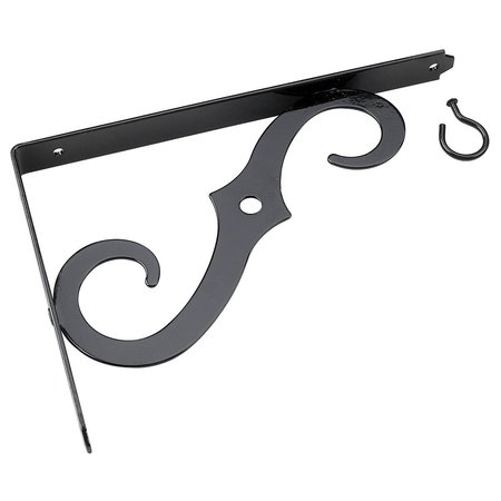 ONWARD 10inch 254 mm Black Metal Ornamental Bracket with 10 lb Load Rating 493FB10R