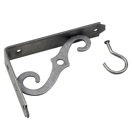 ONWARD 5inch 127 mm Pewter Metal Ornamental Bracket with 10 lb Load Rating 493PEW05R