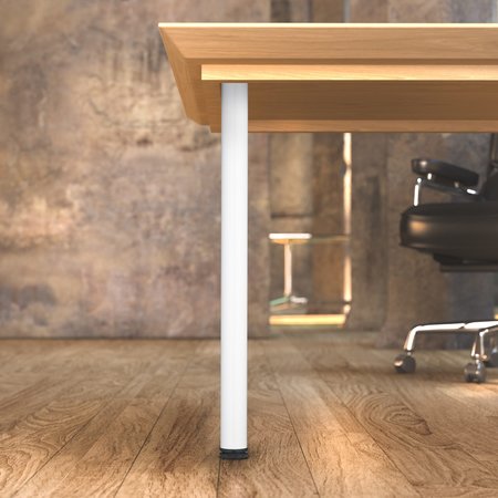 Richelieu Hardware Adjustable Table Leg, 34 1/4 in (870 mm), White 61587030