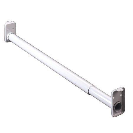 Onward 72inch 1820 mm to 96inch 2430 mm Adjustable Closet Rod, White 7296FEWV