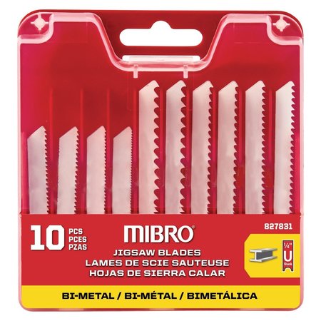 MIBRO GeneralPurpose BiMetal Jigsaw Blade Set 10Piece 827831