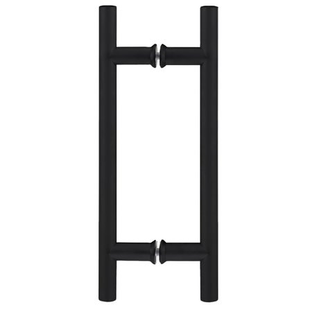 Richelieu 8inch 203 mm Center to Center Round BacktoBack Pull for Glass Door, Matte Black 87H2R198900