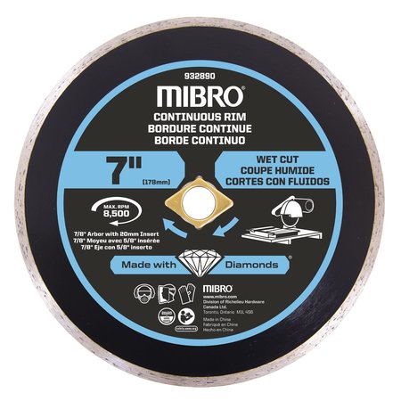 RICHELIEU HARDWARE 7-inch (178 mm) Continuous Rim Diamond Blade for Metal 932971