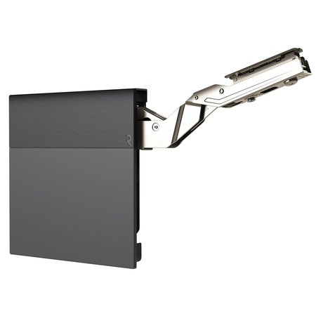 RICHELIEU Atmos 107 Degree MediumDuty SoftClose LiftUp Hinge for Frameless Cabinet, Dark Gray AT00MD100