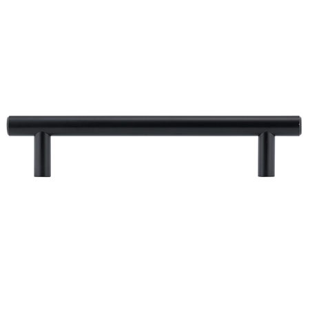 Richelieu Hardware 5-1/16 in. (128 mm) Center-to-Center Matte Black Steel Contemporary Drawer Pull BP205128900