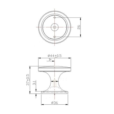 Richelieu Hardware 1 23/32 in (44 mm) Champagne Bronze Contemporary Cabinet Knob BP226544CHBRZ