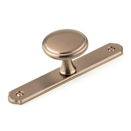 RICHELIEU HARDWARE 1 9/16 in (40 mm) Champagne Bronze Transitional Cabinet Knob and Backplate BP228640CHBRZ