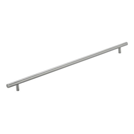 RICHELIEU HARDWARE 19-1/8 in. (486 mm) Center-to-Center Brushed Stainless Steel Contemporary Drawer Pull BP3487486170