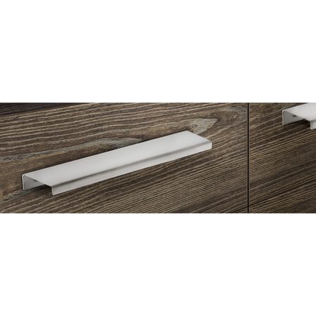 Richelieu Hardware 17 in (432 mm) Center-to-Center Stainless Steel Contemporary Edge Cabinet Pull BP57619170A
