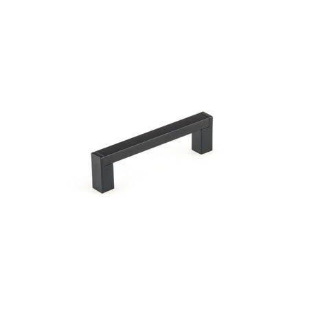 RICHELIEU HARDWARE 3 3/4 in (96 mm) Center-to-Center Matte Black Contemporary Cabinet Pull BP80196900