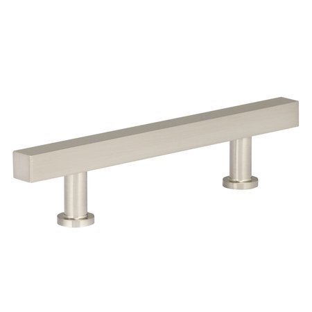 RICHELIEU HARDWARE 3 3/4-inch (96 mm) Center to Center Brushed Nickel Contemporary Cabinet Pull BP886496195