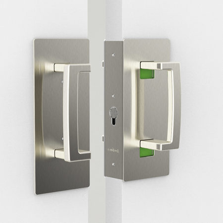 Richelieu Hardware CL400 Cavity Sliders Magnetic Pocket Door Handle, Privacy, Satin Nickel CL400A0429