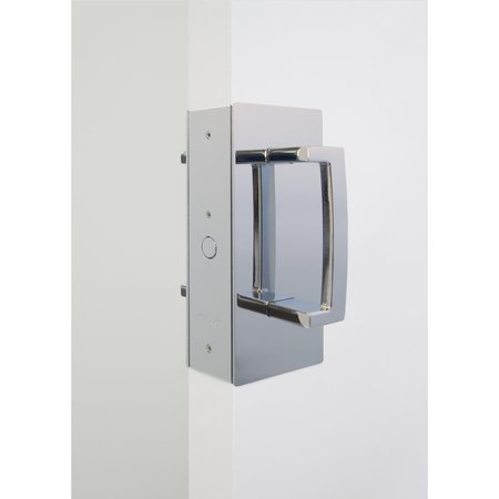 Richelieu Hardware CL400 Cavity Sliders Magnetic Pocket Door Handle, Passage, Satin Chrome CL400B0029
