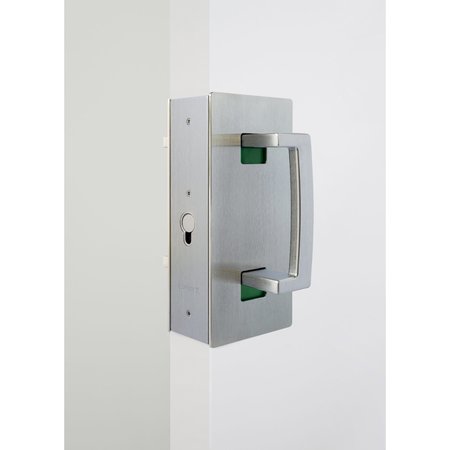 Richelieu Hardware CL400 Cavity Sliders Magnetic Pocket Door Handle, Passage, Satin Chrome CL400B0029