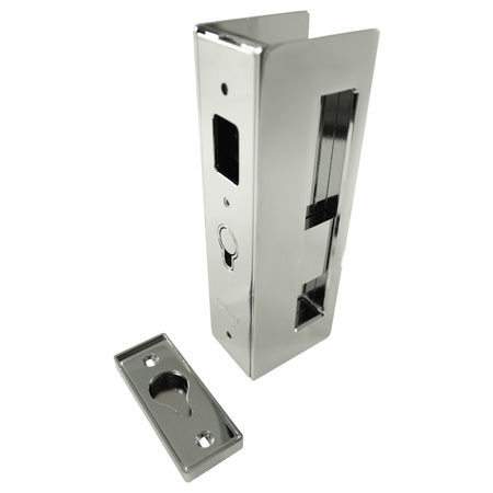 RICHELIEU HARDWARE CL400 Cavity Sliders Magnetic Pocket Door Handle, Passage, Satin Chrome CL400B0033