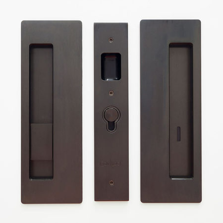RICHELIEU HARDWARE CL400 Cavity Sliders Magnetic Pocket Door Handle, Passage, Matte Black CL400B0229