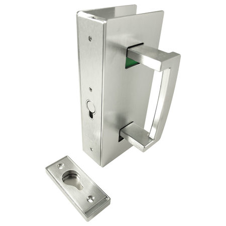 RICHELIEU HARDWARE CL400 Cavity Sliders Magnetic Pocket Door Handle, Privacy, Satin Nickel CL406B0128