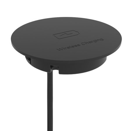 RICHELIEU HARDWARE Recessed Top Mount Wireless QI Charging Station, Black OEXH702A900
