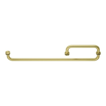 RICHELIEU 8inch 203 mm x 24inch 610 mm Handle and Towel Bar Combo for Glass Door, Satin Brass SDCRD0750824160