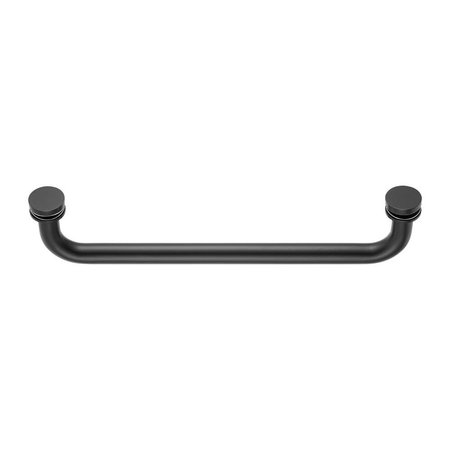 RICHELIEU 12inch 305 mm Center to Center Round Towel Bar for Glass Door, Matte Black SDTRDS07512900