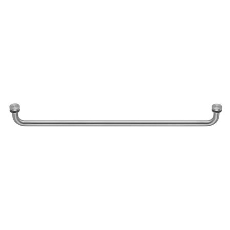 RICHELIEU 24inch 610 mm Center to Center Round Towel Bar for Glass Door, Brushed Nickel SDTRDS07524195