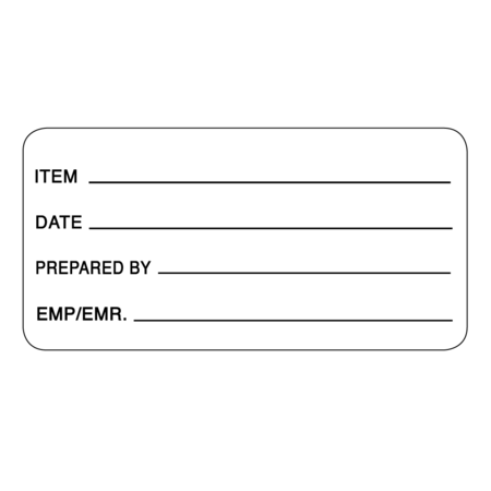 Nevs Dissolvable Labels - Item/Date/Prepared By 2 x 2